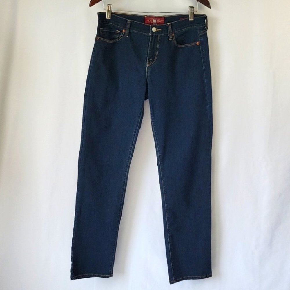 Lucky Brand Sofia Straight Leg Dark Wash Jeans Size 8